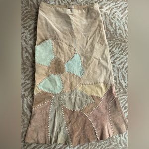 Vintage Suede/Leather Skirt - Size 2